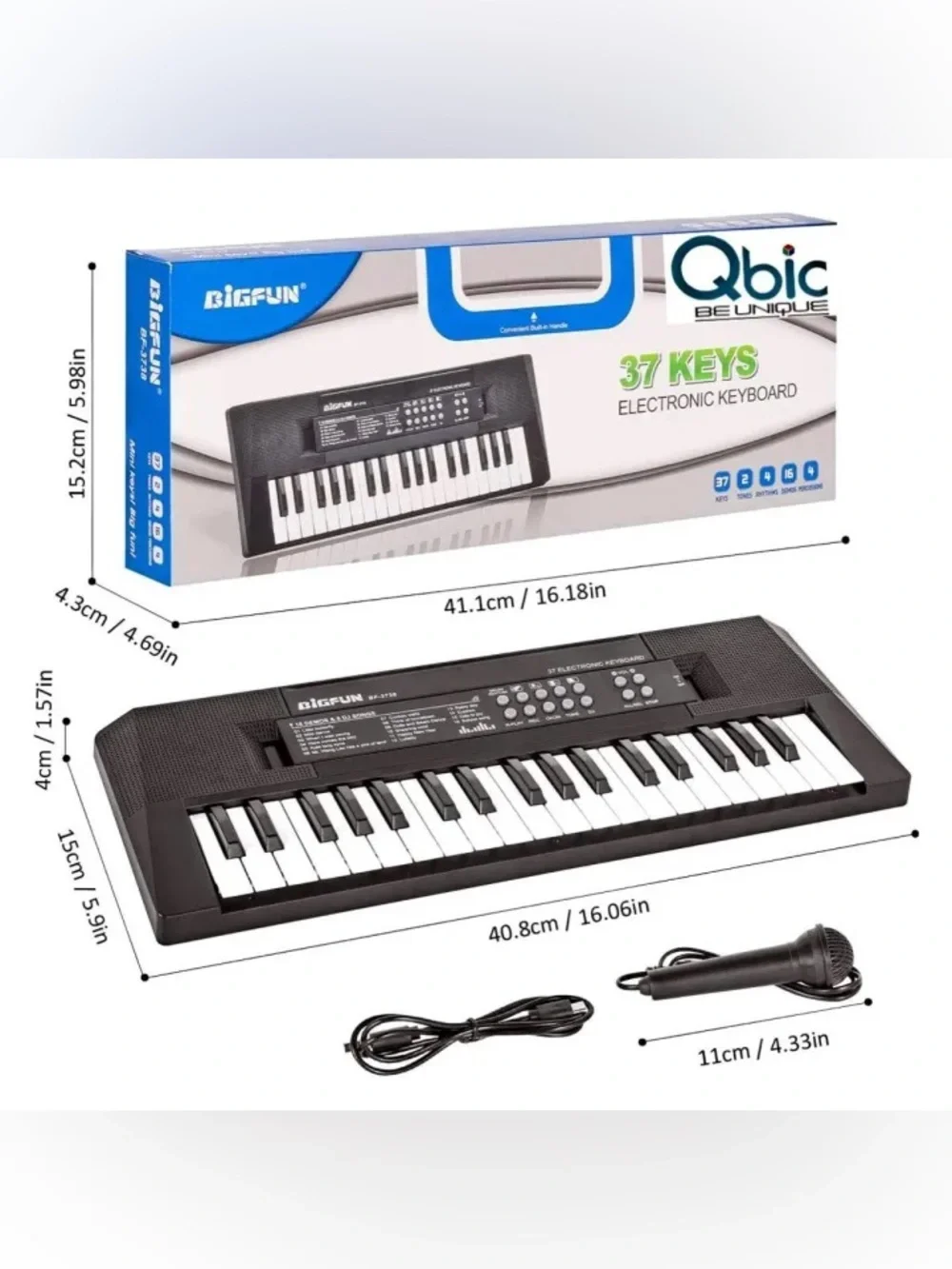 37-Key Electronic Keyboard - Black